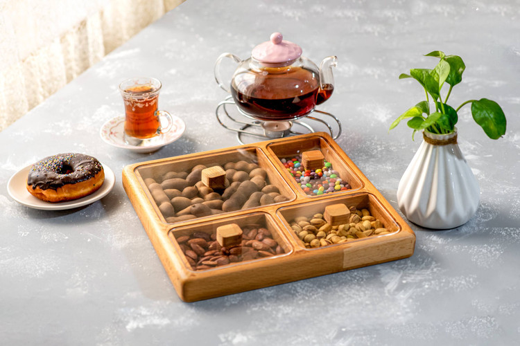 اردو 4 خانه درب دار با چوب راش و رنگ ضدآب گیاهی