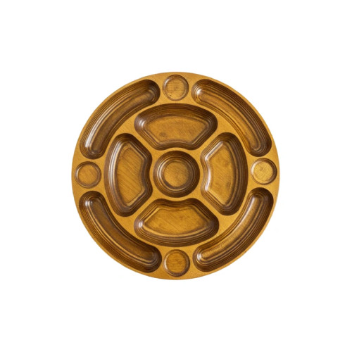 سینی مزه با چوب روس و رنگ ضدآب گیاهی