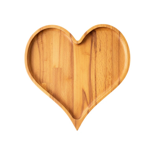 دیس قلب با چوب راش و رنگ ضدآب گیاهی